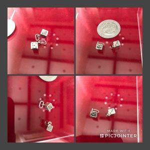 Sterling Silver 2 dice Charms Pendants